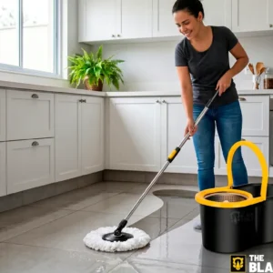 Mop Giratório 360° Balde Inox 8 Litros Centrífuga C/ 2 Refis - Imagem 2