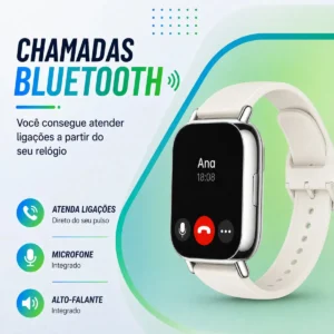Relógio Smartwatch Redmi Watch 5 Active Lite Xiaomi Branco Gold Prateado - Imagem 3