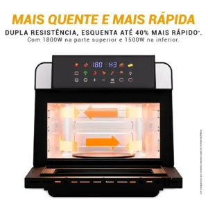 Air Fryer Oven Paf15b 15l Dupla Resistência Philco Preto - Imagem 3