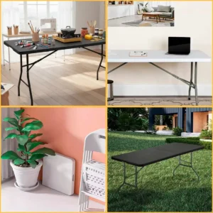 Mesa Dobravel 1.80m Maleta Com Alça Portatil Camping Praia Jardim Área Externa Ou Interna Salão De Festas Gourmet Resistente Cor Branco Corsair - Imagem 6