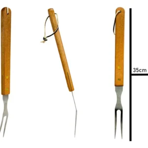 Kit Churrasco Inox Faca/garfo/pegador/espatula/amolador - Imagem 8