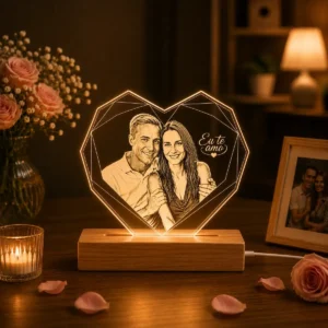 Luminária Coração Dia Dos Namorados - Presente Personalizado - Imagem 1