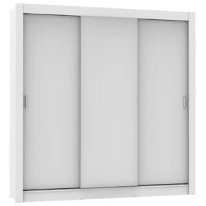 Guarda Roupa Casal Madesa Mônaco 3 Portas De Correr Cor Branco 109309 - Imagem 3