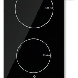 Cooktop De Indução 2 Boca Preto Com Trava De Segurança Painel Touch Screen - Imagem 1