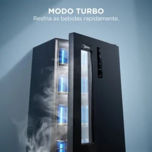 Cervejeira Preta Frost Free 82 Litros Midea Cor Preto - Imagem 7