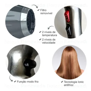 Secador de Cabelo Profissional Lizze Extreme - Imagem 4