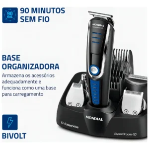 Aparador De Pelos Super Groom 10 Mondial 6W Bivolt BG-03 - Imagem 6