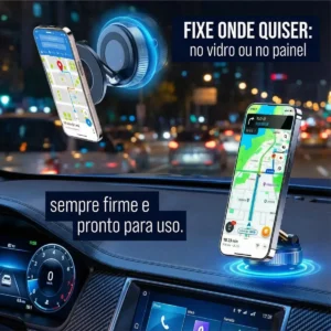 Suporte Celular Magnético Veicular Ventosa Sucção Academia Automotivo 360° Portátil Dobrável Para Mesa Parede Vidro Espelho Painel Fixa Forte Carro Casenn - Imagem 5