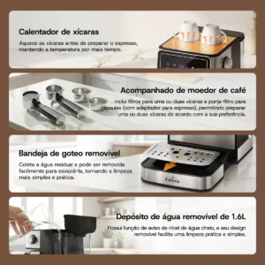 Cafeteira Espresso 20 Bar Compatível Nespresso-copinho 1.6l - Imagem 7