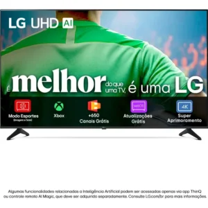 Smart TV LG UHD AI UA75 55 polegadas HDR10 Pro Processador α7 AI Ger8 webOS 25 - Imagem 1