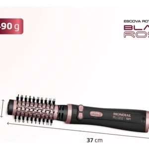 Escova Rotativa Ceramica Tourmaline Ion Golden Rose ERB-01 Mondial - Imagem 7