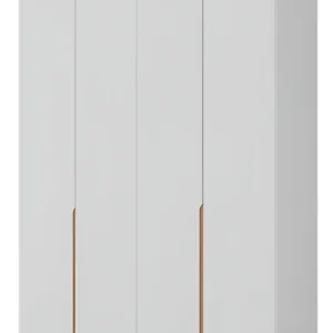 Guarda-roupa Solteiro 4 Portas 2 Gavetas Branco MDF Manbel 56x160,5x232,2 cm - Imagem 3