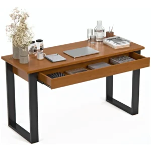 Mesa Escrivaninha Para Escritório Com Gaveta Estilo Industrial Web Home Móveis - Imagem 1