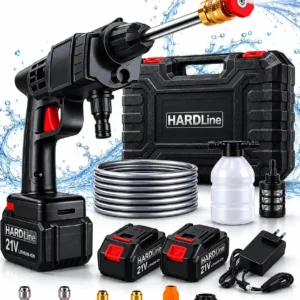 Lavadora Lava Jato Portátil de Alta Pressão Automotiva Sem Fio Hidrolavadora Recarregável com 2 Baterias + Maleta Completa Bivolt Hardline - Imagem 1