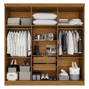 Guarda-roupa Casal 6 Portas 2 Gavetas França Wt Espresso Móveis - Imagem 7