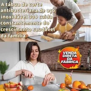Tábua De Corte Dupla Face Anti-bactérias Para Carne Legumes - Imagem 7