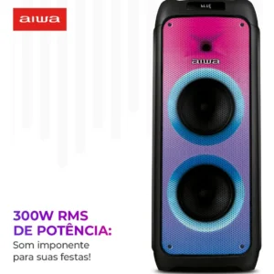 Caixa De Som Partybox Aiwa Pb-06 Bluetooth 20h Rgb Usb Tws - Imagem 2