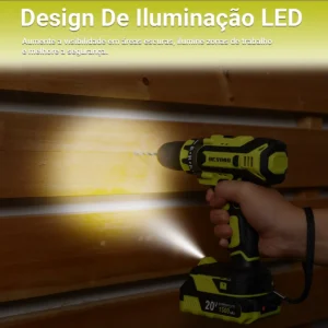 Parafusadeira de Impacto DESOON 20V Com Motor de Cobre, Maleta e 13 Acessórios - Imagem 8