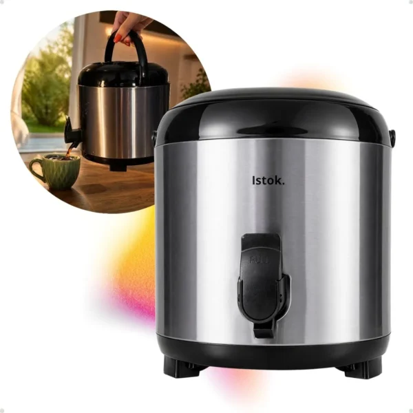 Botijão Térmico 5,5l Inox Garrafão Conserva Quente E Frio