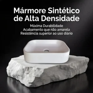 Cuba Pia De Apoio Sobrepor 37x27cm Branca Para Banheiro Lavabo Armário Gabinete Suspenso Luce - SOS Acabamentos by Orcia - Imagem 8