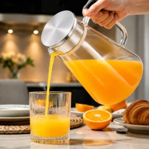 Jarra De Vidro Borossilicato 1,65l Tampa Inox - Imagem 5