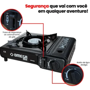 Fogareiro P/ Camping Pesca Fogão A Gás Portátil 1 Boca - Imagem 7
