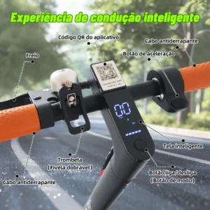 Bolin Xm01 Patinete Eletrico Adulto 350w Velocidade Máxima De 32 Km/h 25 Km De Autonomia Corpo Em Liga De Alumínio Com App Bluetooth Preto - Imagem 6
