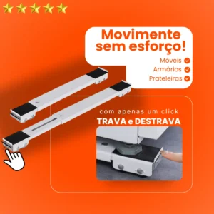 Suporte Base Rodinhas Ajustável Para Móveis Eletrodomésticos - Imagem 4