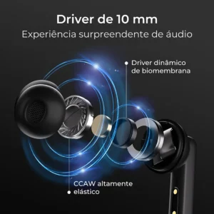 Fone Qcy T13 Anc Cancelamento De Ruído Ativo Bluetooth 5.3 Cor Preto - Imagem 7