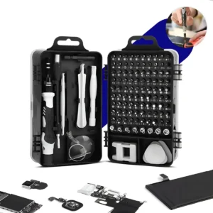 Kit Chave Precisão Profissional 115 Peças MagnéticoManutenção Celular Notebook Jogo Compacta Multiuso iPhone Computador Vídeo Game Tablet Philips FendaTorx Y Nixzen - Imagem 1