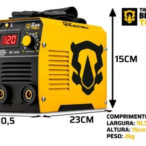 Máquina Inversora De Solda Mma Mi150d 120a Com Eletrodo E Óculos The Black Tools - Imagem 8
