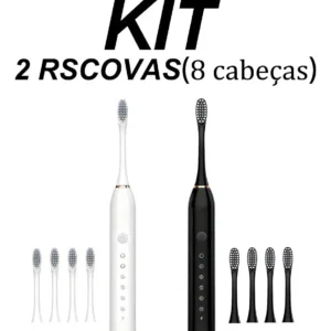 Kit1-2 Escova De Dentes Elétrica-sônica Recarregável 4cabeça - Imagem 3