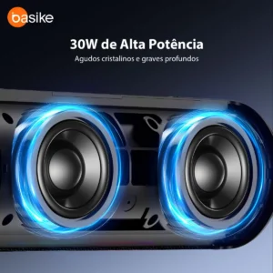 Caixa de Som Bluetooth Basike 30W com Luzes LED e Autonomia de 10 Horas - Imagem 6