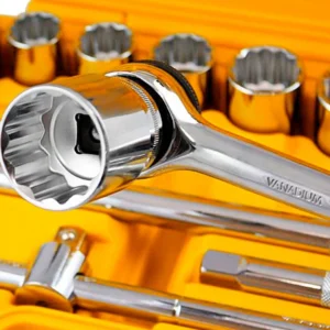 Jogo Kit de Ferramentas Manuais Chave Catraca 1/2 8 a 32mm BCS022 The Black Tools Cor Amarelo - Imagem 4