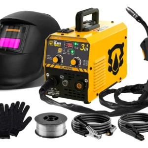 Maquina Inversora De Solda Mig Sem Gás 130a 3 Em 1 Tig Lift Com Acessórios Amarelo The Black Tools - Imagem 1