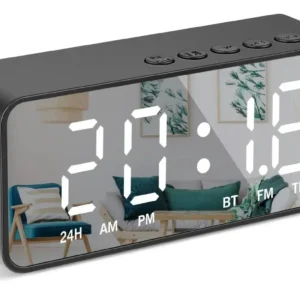 FORESTORY G50 Relógio Digital Despertador Mesa Cabeceira Alarme Rádio Fm - Preto Com Bluetooth, Entrada Auxiliar (aux), Rádio Fm E Usb.Relógio Despertador Rádio Fm Caixa Som Bluetooth Alarme S/fio - Imagem 8