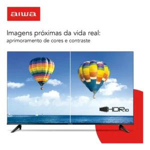 Smart TV AIWA 50” Android 4K Borda Ultrafina HDR10 Dolby Áudio AWS-TV-50-BL-02-A - Imagem 3