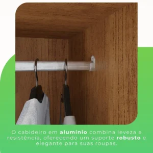 Guarda-roupa Casal 6 Portas 2 Gavetas França Wt Espresso Móveis - Imagem 6