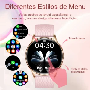 Relógio Amoled Ip68 Smartwatch Ai Moda De Liga De Alumínio - Imagem 3