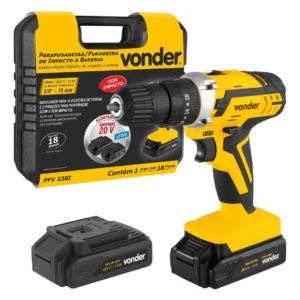 Parafusadeira Furadeira De Impacto 2 Baterias 20v Fonte Carregamento Bivolt Pfv238i Vonder - Imagem 7