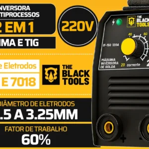 Máquina Solda Inversora Mma The Black Tools Preto 50/60hz Voltagem - Imagem 7
