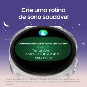 Smartwatch Samsung Galaxy Watch 8 40mm BT GPS, Branco com Pulseira Milanês Cinza-escuro - Imagem 7