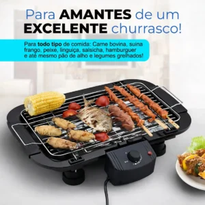 Churrasqueira Elétrica Grande Steak Grill Para Apartamento 220v Sem Fumaça Preto - Aero Home - Imagem 3