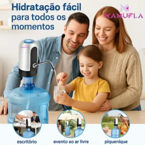 Bomba Elétrica Filtro Bebedouro De Garrafões Galão D Água Marca: Kamufla Branco Cor: Branco - Imagem 7