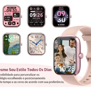 Relógio Smartwatch Feminino 1.83 Rosa Saúde E Notificações - Imagem 7