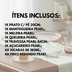 Aparelho Mesa Posta Café Chá 14 A 18 Pçs Bolinhas Pearl Wolf - Imagem 3
