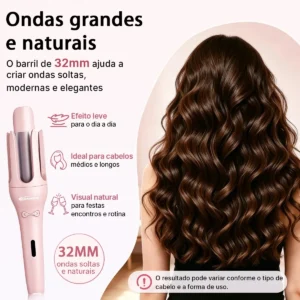 Modelador de Cachos Automático 32mm Bivolt Cerâmica Maimeite - Imagem 4