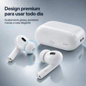 Fone De Ouvido Bluetooth 5.4 In-ear Fitness Academia Dgx Cancelamento Ruído Anc E Enc Carregamento Indução - Imagem 5