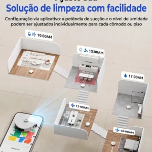 Robô Aspirador Redroad R11 Estação Automático Wi-fi 3 Em 1 - Imagem 8