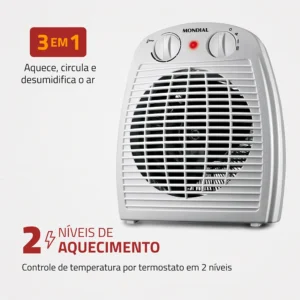 Aquecedor A Ar, Mondial 1500W A-08 - Imagem 3